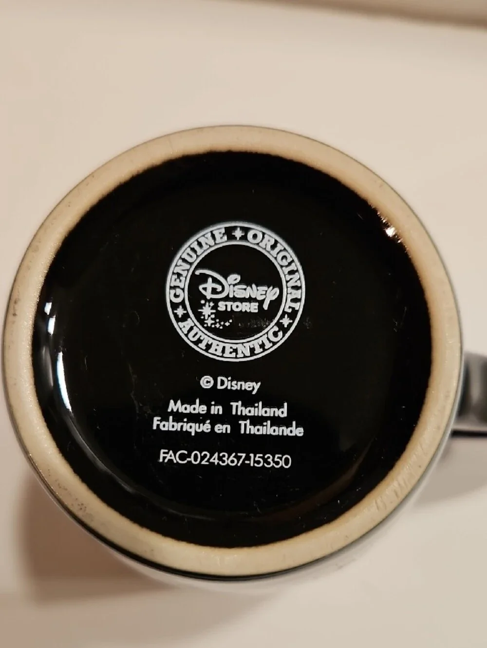 DISNEY STORE OSWALD CLASSIC COFFEE MUG THE LUCKY RABBIT ORIGINAL CUP BLACK&GRAY